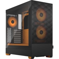 Fractal Design Pop Air RGB Tower ATX Case - Black Orange, No Power Supply | Sleek Design & Stunning RGB Lighting - Perfect for Y